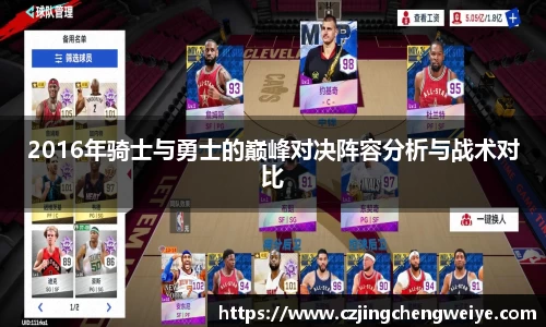 2016年骑士与勇士的巅峰对决阵容分析与战术对比